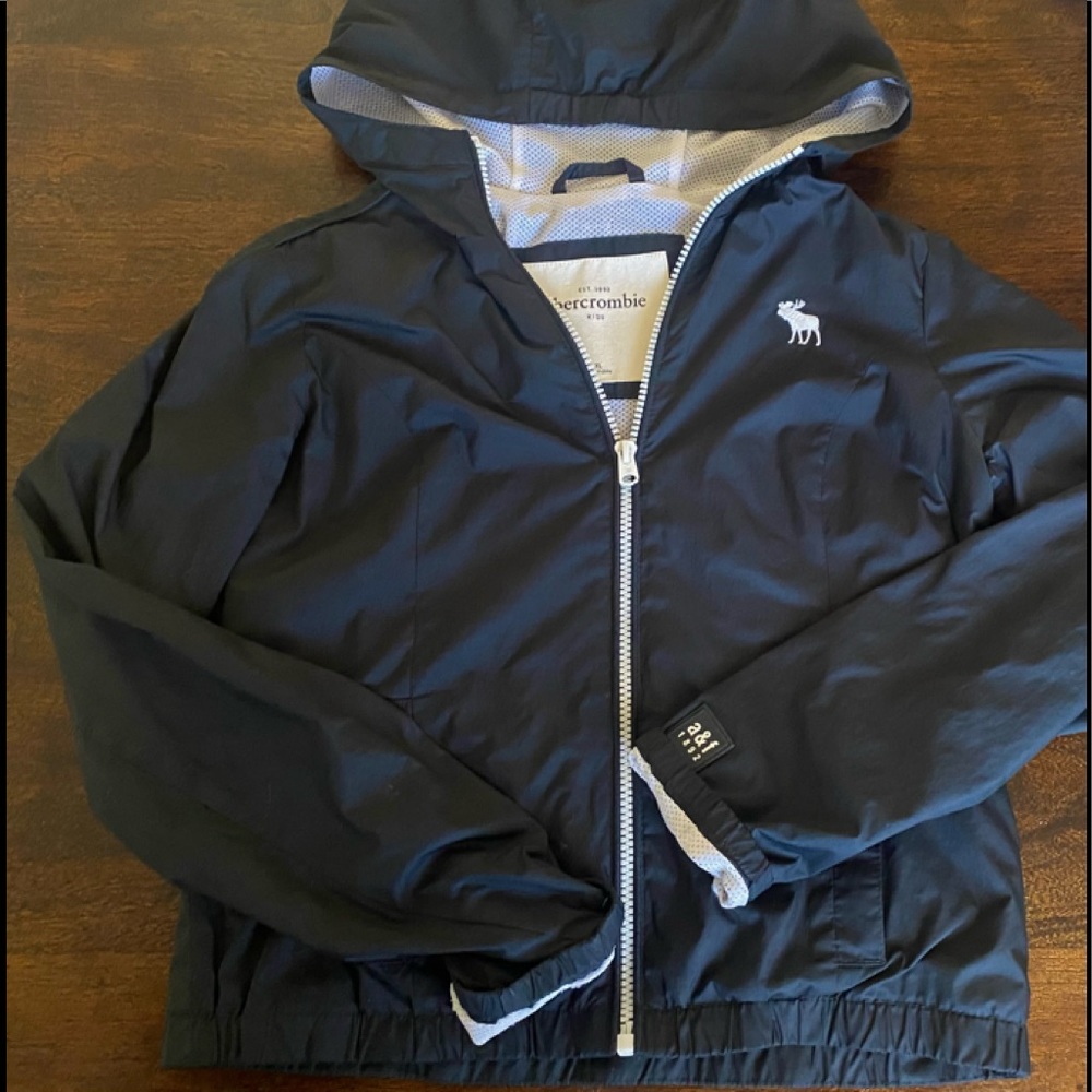A&F Lined Hooded Windbreaker